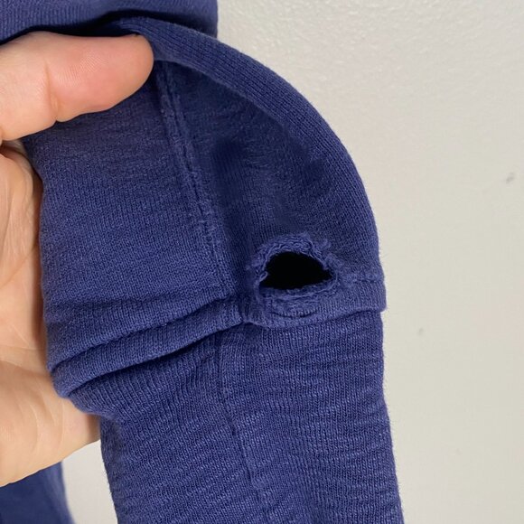 Vintage Polo Ralph Lauren Blue Henley Nautical Sweatshirt - Picture 5 of 10